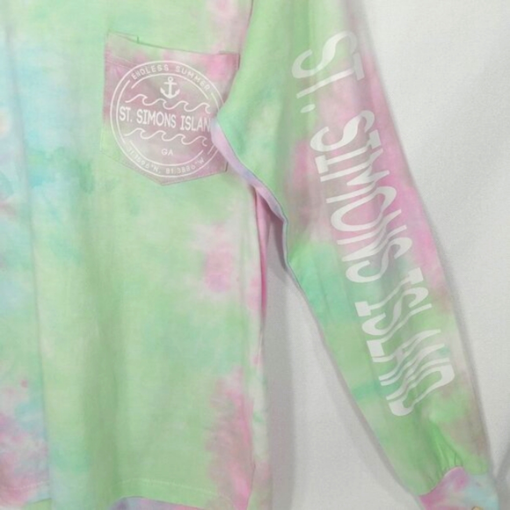 EXIST Retro Tye Dye Long Sleeve Womens Tshirt Size Medium - Picture 3 of 6